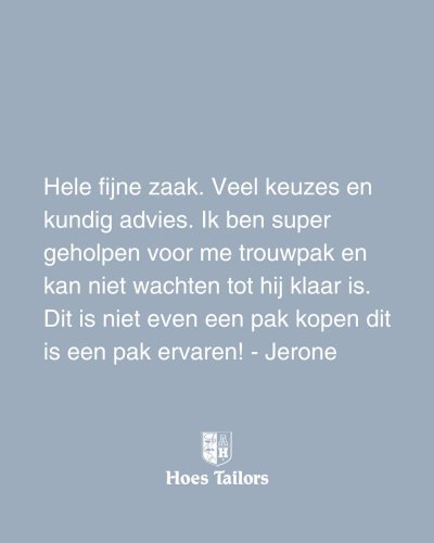 Photo post from hoestailors.