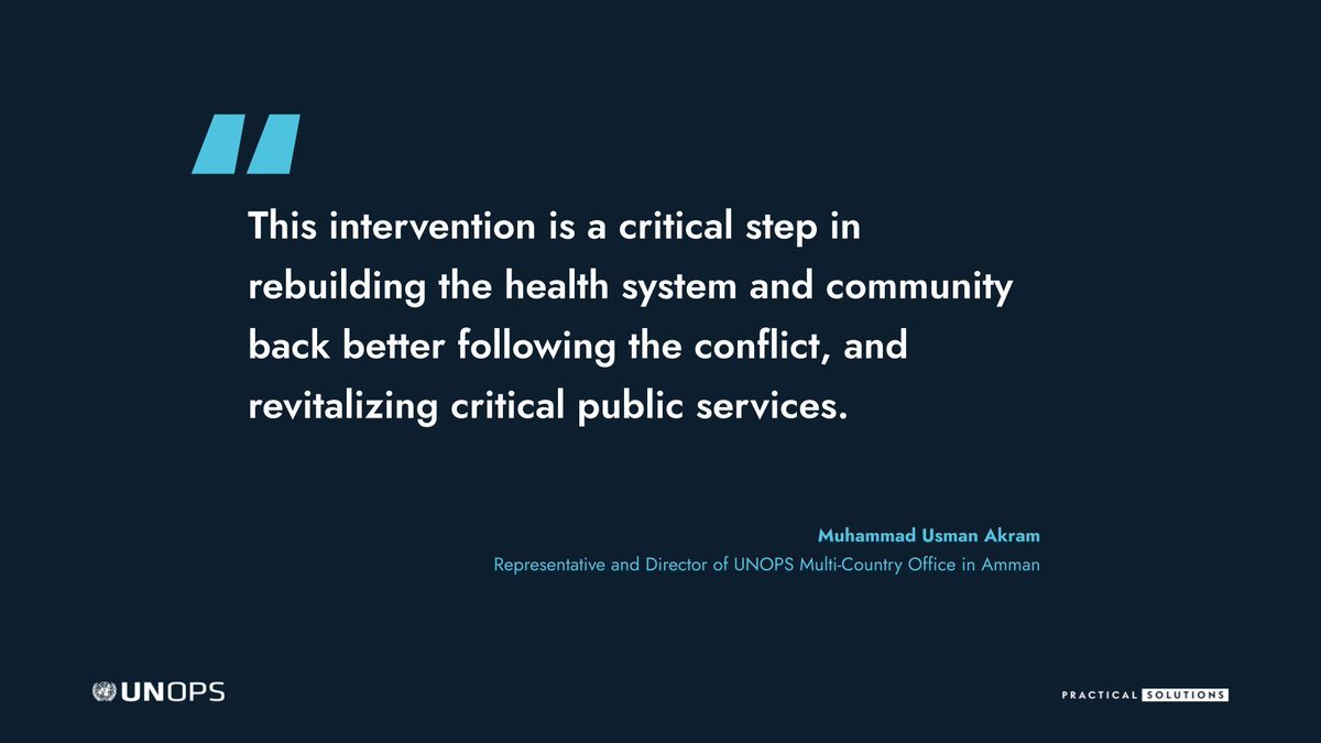 Photo post from @UNOPS.