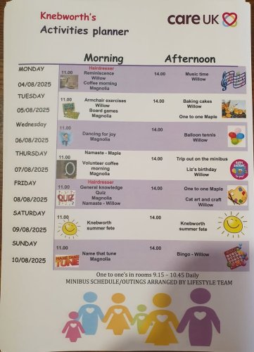 Photo post from Knebworth care home.