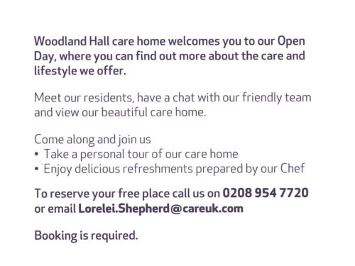 Photo post from Woodland Hall Care Home.