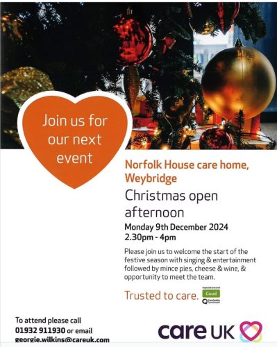 Photo post from Norfolk House care home.