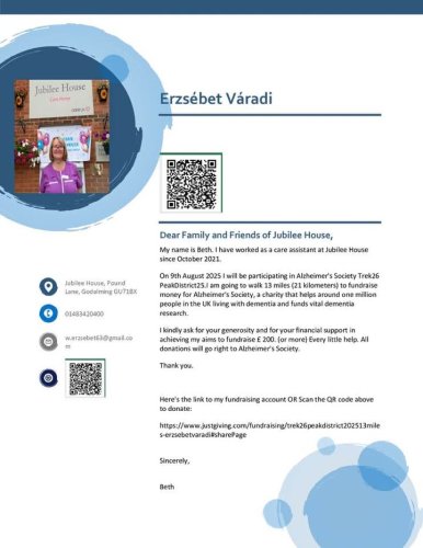 Photo post from Jubilee House Care Home.