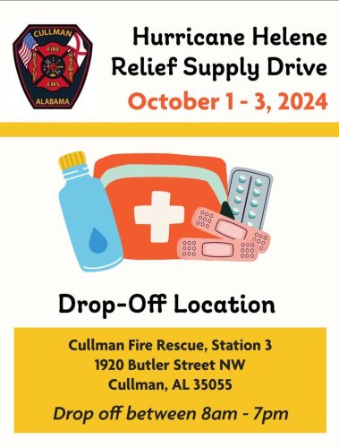 Photo post from Cullman Fire Rescue.