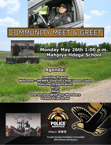 Photo post from Manitoba First Nations Police Service.