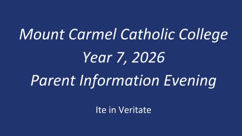 Video post from Mount Carmel Catholic College, Varroville.