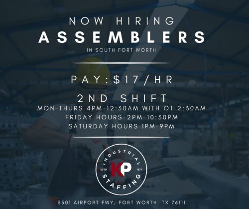 Photo post from KP Staffing Agency (Fort Worth Branch).