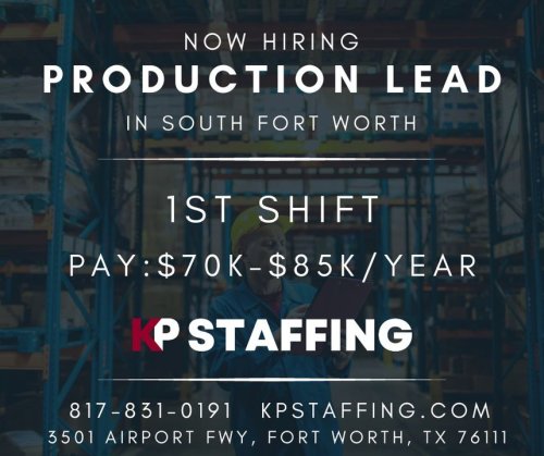 Photo post from KP Staffing Agency (Fort Worth Branch).
