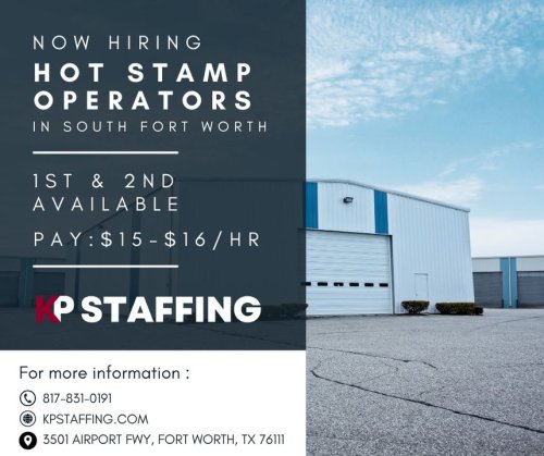 Photo post from KP Staffing Agency (Fort Worth Branch).