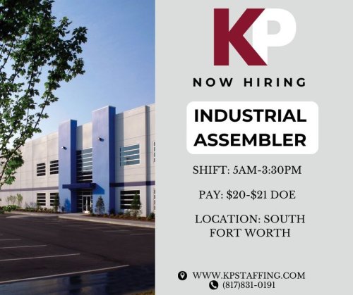 Carousel post from KP Staffing Agency (Fort Worth Branch).