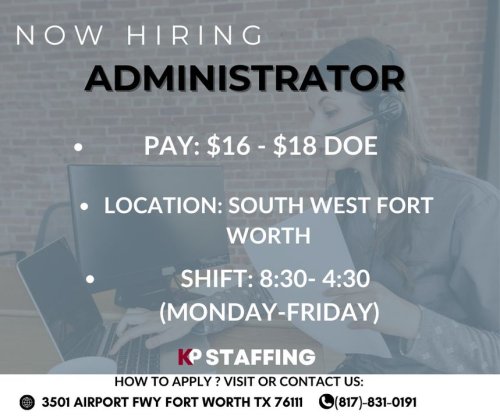 Photo post from KP Staffing Agency (Fort Worth Branch).