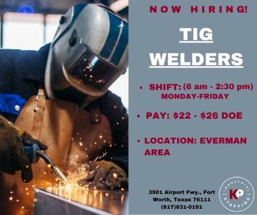 Carousel post from KP Staffing Agency (Fort Worth Branch).