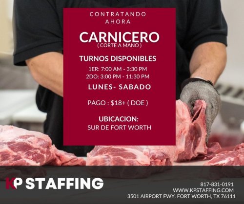 Carousel post from KP Staffing Agency (Fort Worth Branch).