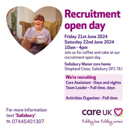 Photo post from Salisbury Manor Care Home.