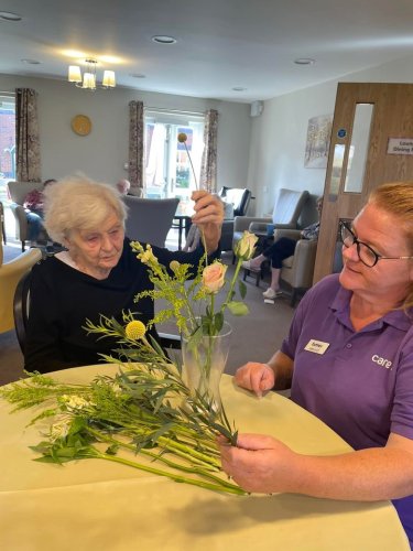 Carousel post from Hollins Park Care Home.