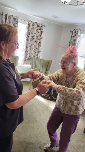 Carousel post from Hollins Park Care Home.