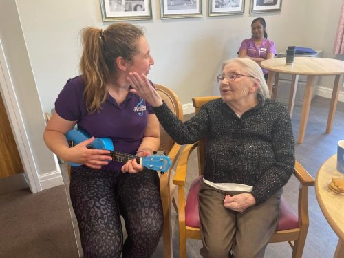 Carousel post from Hollins Park Care Home.