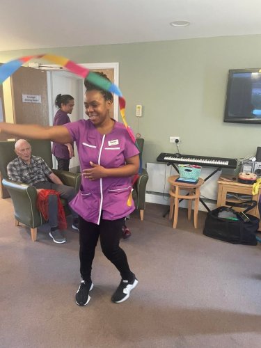 Carousel post from Hollins Park Care Home.