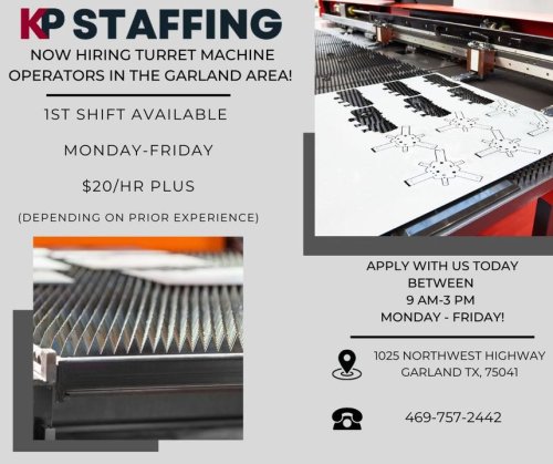 Photo post from KP Staffing Agency (Garland Branch).