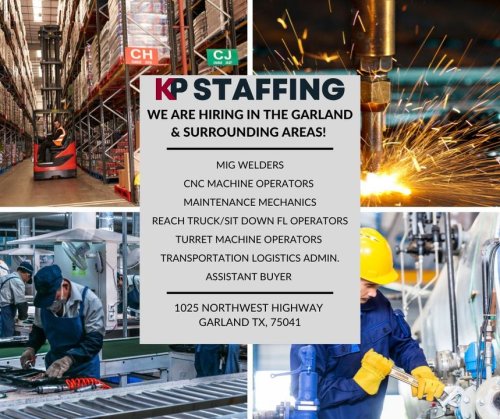 Photo post from KP Staffing Agency (Garland Branch).