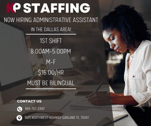Photo post from KP Staffing Agency (Garland Branch).