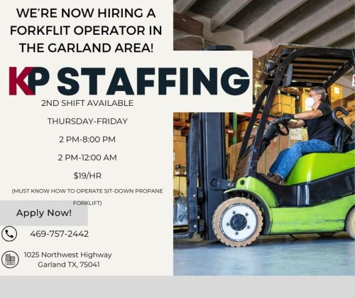 Photo post from KP Staffing Agency (Garland Branch).