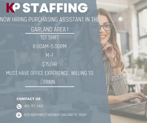 Photo post from KP Staffing Agency (Garland Branch).