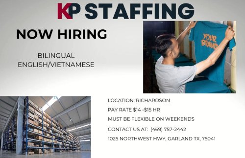 Photo post from KP Staffing Agency (Garland Branch).