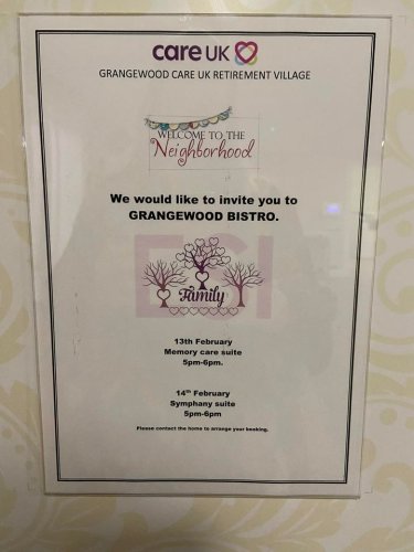 Photo post from Grangewood Care Home.