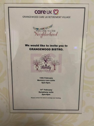 Photo post from Grangewood Care Home.