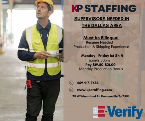 Photo post from KP Staffing Agency (Duncanville Branch).