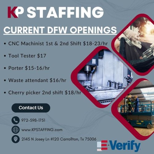 Photo post from KP Staffing Agency (Carrollton Branch).