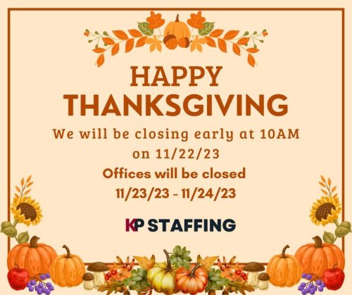 Carousel post from KP Staffing Agency (Carrollton Branch).