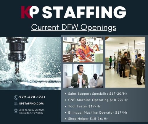 Photo post from KP Staffing Agency (Carrollton Branch).