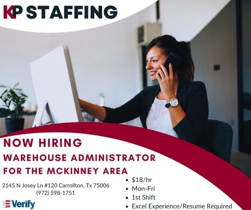 Photo post from KP Staffing Agency (Carrollton Branch).