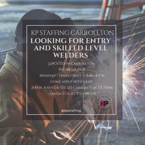 Photo post from KP Staffing Agency (Carrollton Branch).