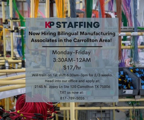 Photo post from KP Staffing Agency (Carrollton Branch).