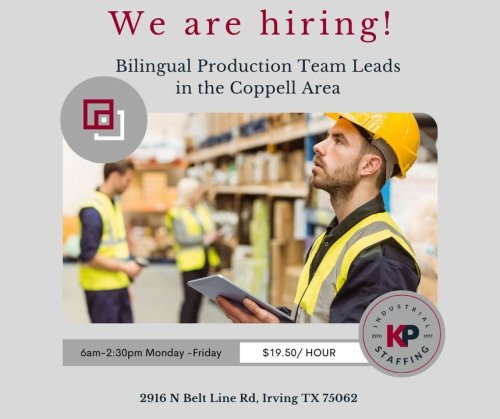 Photo post from KP Staffing Agency (Irving Branch).