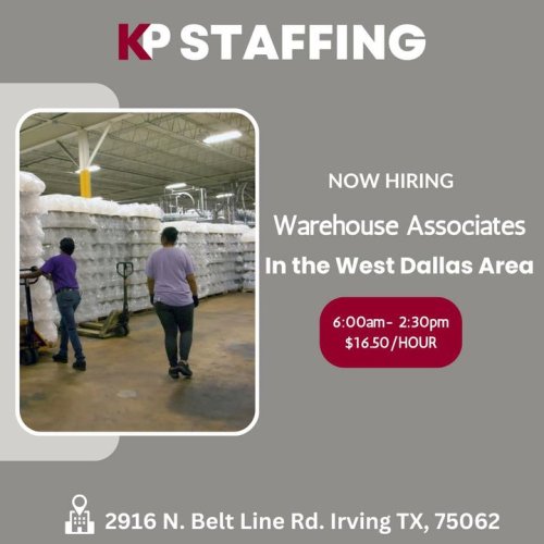 Photo post from KP Staffing Agency (Irving Branch).