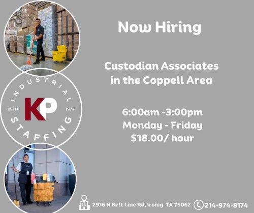 Photo post from KP Staffing Agency (Irving Branch).