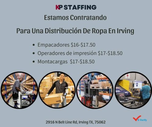 Photo post from KP Staffing Agency (Irving Branch).