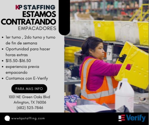 Photo post from KP Staffing Agency (Arlington Branch).
