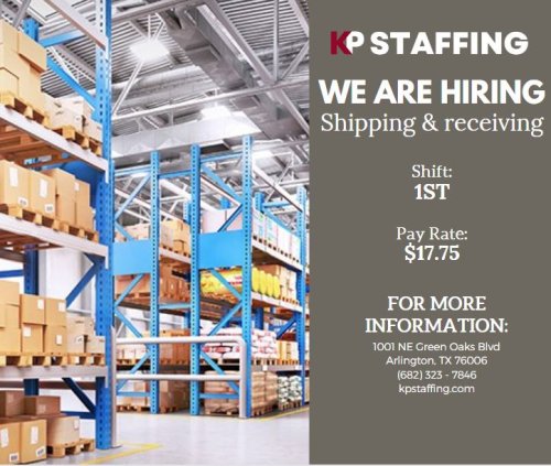 Photo post from KP Staffing Agency (Arlington Branch).