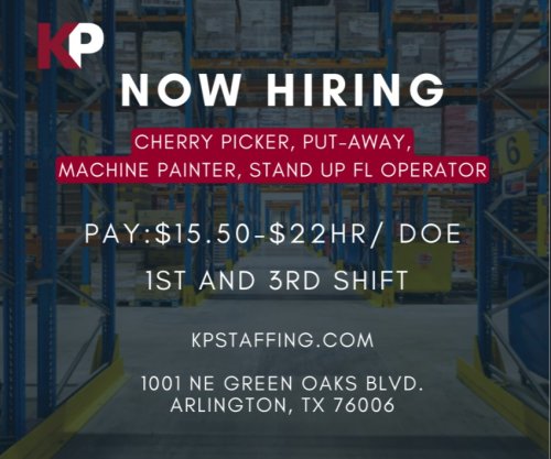 Photo post from KP Staffing Agency (Arlington Branch).