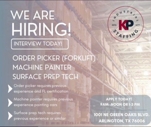 Photo post from KP Staffing Agency (Arlington Branch).