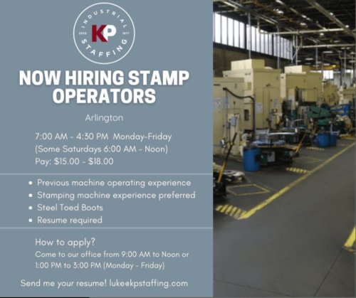 Photo post from KP Staffing Agency (Arlington Branch).