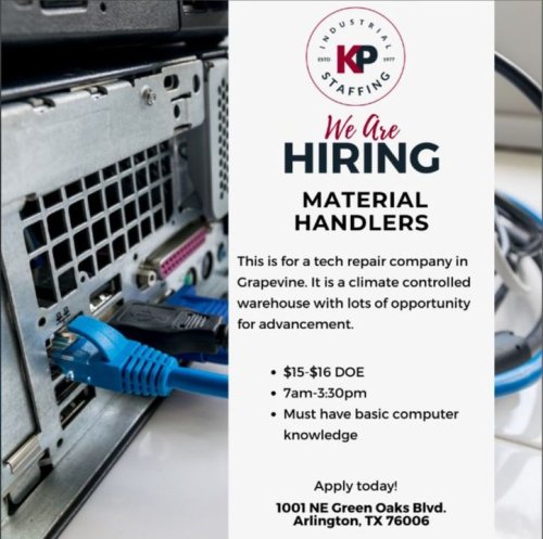 Photo post from KP Staffing Agency (Arlington Branch).