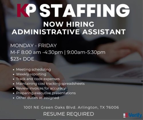 Photo post from KP Staffing Agency (Arlington Branch).
