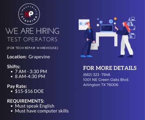Photo post from KP Staffing Agency (Arlington Branch).