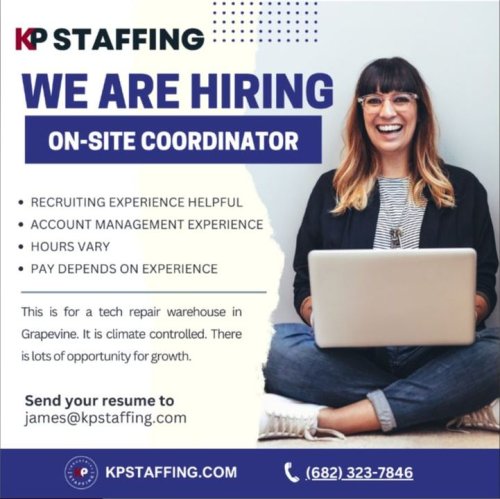 Photo post from KP Staffing Agency (Arlington Branch).