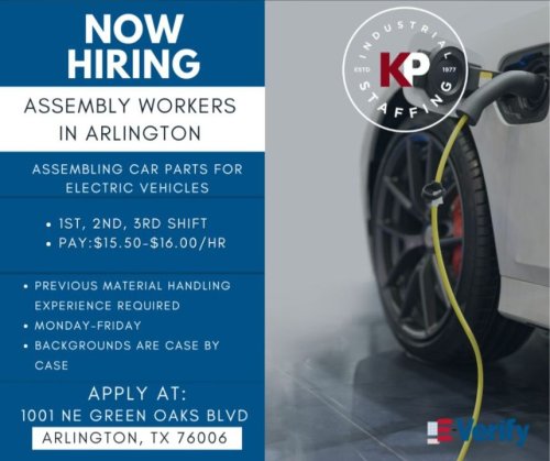 Photo post from KP Staffing Agency (Arlington Branch).